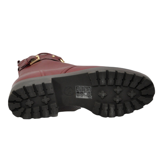 Michael Kors Kincaid Leather Combat Boot Lace Up Bootie Merlot 6/6.5/7/7.5/8 Nib - Picture 11 of 11
